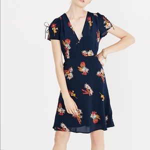 Madewell Silk Poppy Dress in Cactus Flower size 6